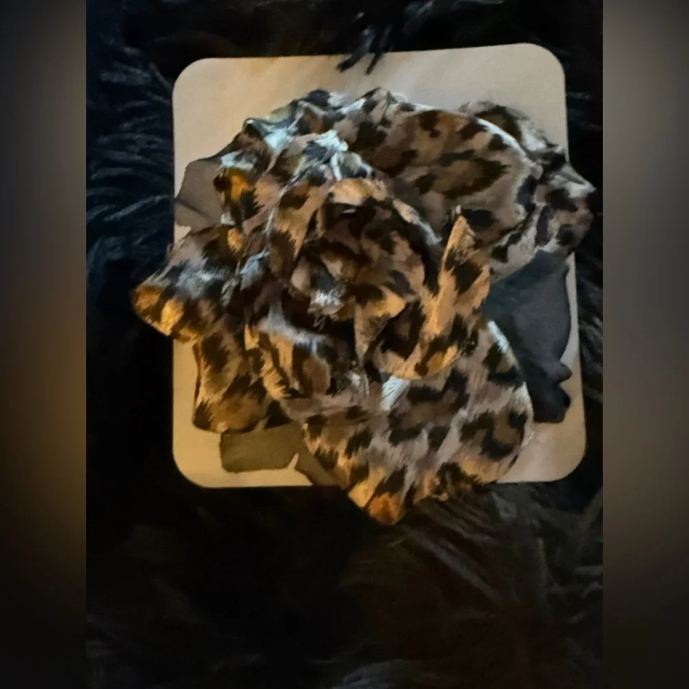 Leopard Print Hair Bow/Brooch